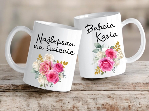 Kubek najlepsza babcia na świecie róże dzień babci.jpg